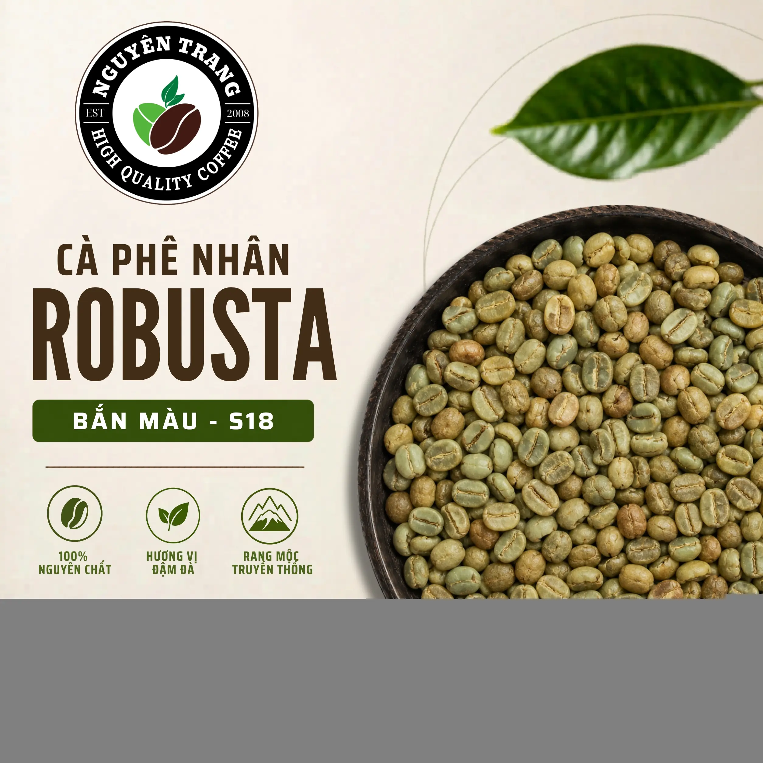 Cà phê nhân Robusta Bắn màu - S18