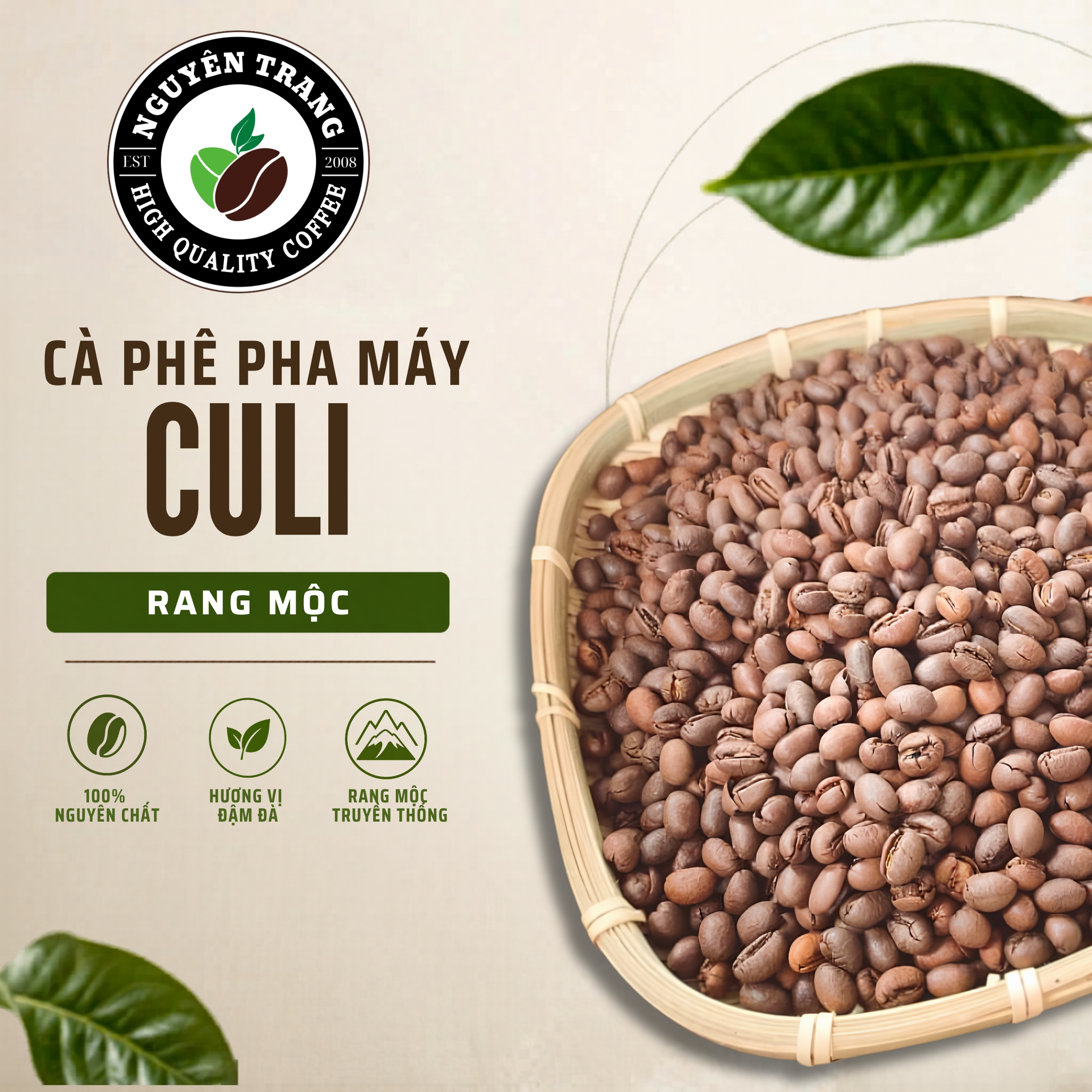 Cà phê Culi rang mộc